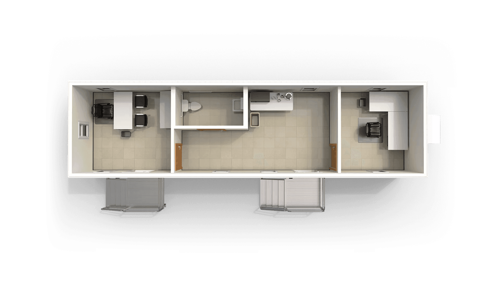 12-Foot-Wide portable Office Trailer