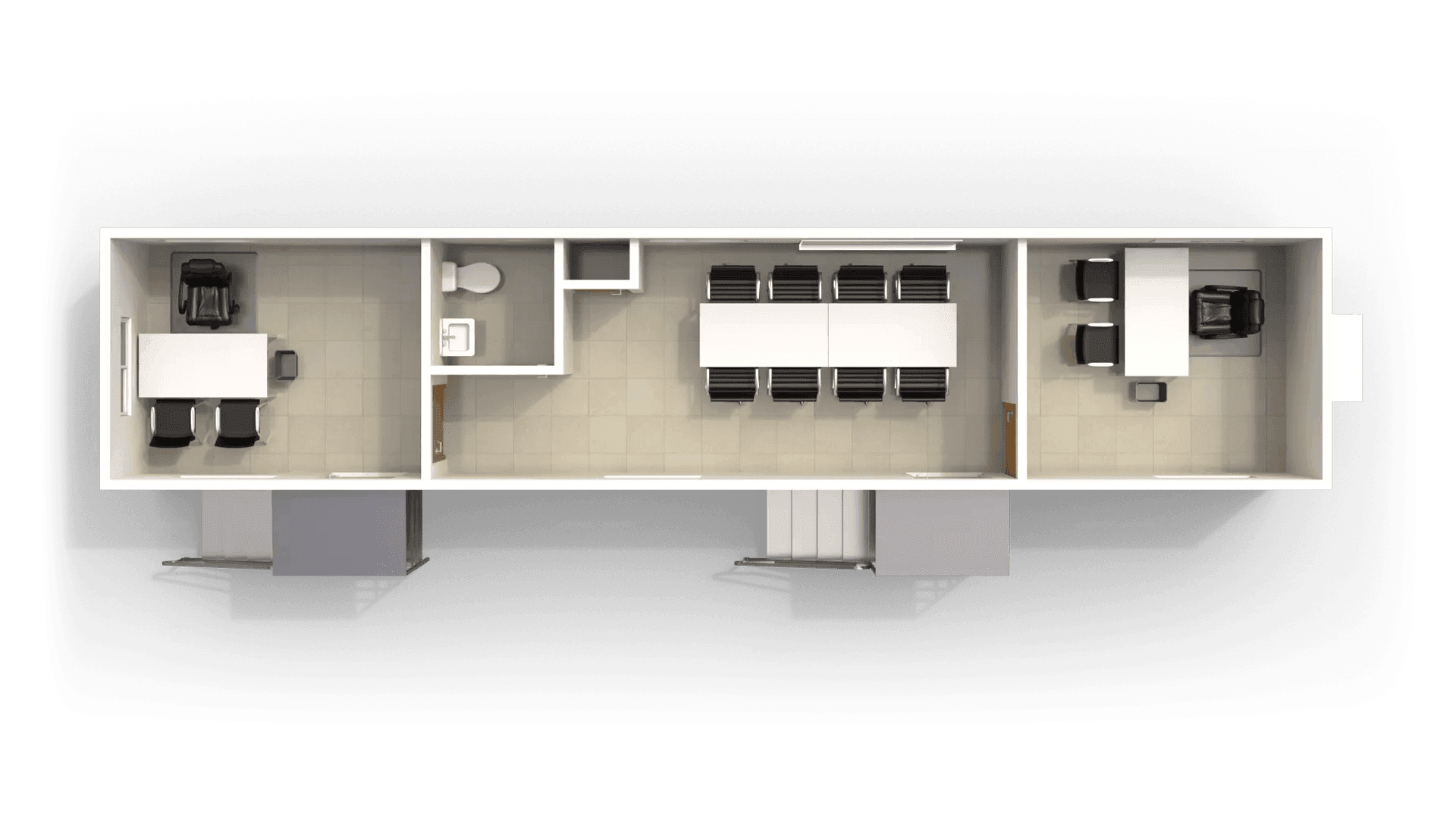WillScot mobile office furniture layout