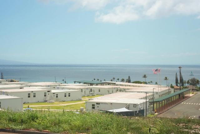 Temporary classroom setup at King Kamehameha III School